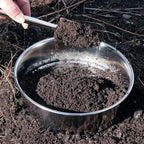 Wazakura Stainless Steel Soil Potting Set with 3PCS Soil Sieve Set and Soil Scoop, 3 Interchangeable Sieve Mesh Filter Sizes, Bonsai Gardening Tool Kit - Sieve + Scoop