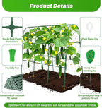 Cucumber Trellis for Raised Garden Bed,U-Shape Plant Support Metel Trellis for Climbing Plants Arch Trellis with Netting for Outdoor Cucumbers, Tomatoes, Vine Climbing Plant(63''X32''x47.2''(LxWxH))
