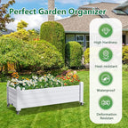 Durable Resin Raised Garden Bed with Drainage Holes & Reinforced Corners - Lightweight Flower Boxes Outdoor for Vegetables, Herbs, and Patio Garden Enclosure System (Ashen, 43.31*17.72*17.56)
