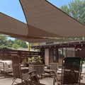 LOVE STORY 16' x 16' x 16' Triangle Brown Sun Shade Sail Canopy Sunshade UV Block for Outdoor Patio Garden Backyard