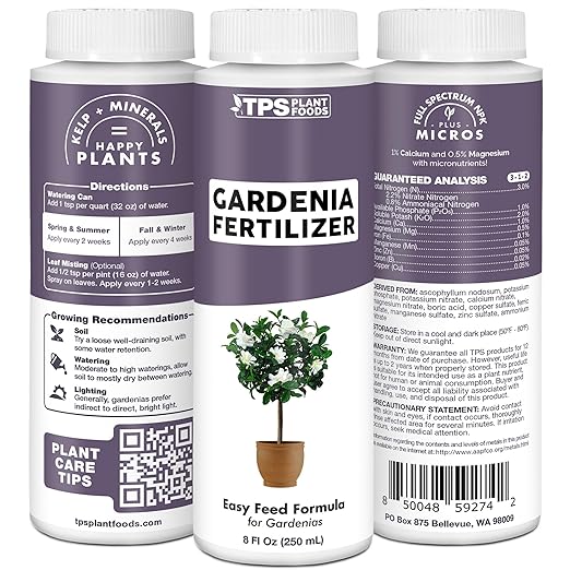Gardenia Fertilizer – Liquid Plant Food for More Blooms, Rich Green Leaves & Stronger Root Development, 1 Gallon