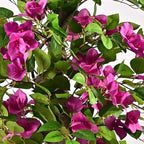 Artificial Bougainvillea Tree -5FT Faux Bougainvillea Tree with Realistic Flowers, Tall Fake Flower Tree for Indoor or Outdoor Decor, Silk Floral Plant for Living Room, Porch, Garden (Purple)