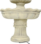 Sunnydaze 51-Inch 3-Tier Water Fountain – Electric Outdoor Fountain with Pineapple Top – Outdoor Patio & Garden Water Feature – Continuous Flow Pump with 6 ft Cord – White