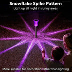 DenicMic Solar Lights Outdoor 10 Pack Waterproof Purple LED Stainless Steel Stake Outside Lights for Yard Pathway Garden Driveway Walkway Landscape Path Lighting Halloween Decorations Outdoor