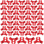 50 Pcs Climbing Plant Training Clips, Adjustable Low-Stress Training Plant Clips, Reusable 90-Degree Bendies Folder to Bend for Tomatoes Cucumbers Beans Plants in Indoor Outdoor Gardens (Red)