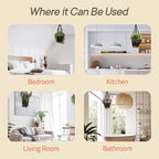 Macrame Plant Hangers for Indoor and Outdoor Use, Set of 3 Hanging Plant Pots Holders with Hooks, Ivory Cotton Rope, Tassel-Free, Fits 6" to 10" Pots, Rope Lengths 35", 26", 20", (No Pots Included)