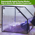 Meonum Mushroom Grow Tent and LED Growing Light Kit, 30 x 20 x 20 Inch Portable Large Still Air Box, Mycology Mushroom Growing Kit, Indoor Propagation Stations with 48 LED Mushroom Grow Lamp(Black)