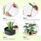 Der Rose 2 Pack 28'' Artificial Plants Indoor Large Fake Potted Plants Faux Monstera Plants Indoor Tall for Home Farmhouse Bedroom Living Room Decor