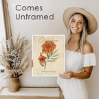 October Birth Flower Art Print - 8x10 (Unframed) | Capturing the Splendor of the October Birth Flower | Decor Accent for Birthdays and Special Occasions | Living Room Décor | Modern Home Décor
