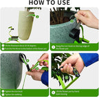 Potted Plant Mover，Plant Lifting Straps for Garden Flower Pots, Planters，Rocks, Trees，Easily Lift and Move Heavy Items Up to 200 Pounds，Mid Size, Green, Patent Pending