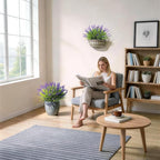 12 Bundles UV Resistant No-Fade Outdoor Artificial Plants & Flowers, Adjustable Height Fake Lavender Flowers Indoor & Outdoor Decor for Garden Patio Pathway Hanging Planter Front Porch