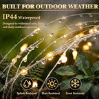 Solar Firework Lights, 8 Pack 120 LEDs 8 Lighting Modes Twinkle Solar Garden Lights Outdoor Waterproof for Yard Patio Walkway Pathway Party Wedding Balcony Decorative - Gifts for Women Mom