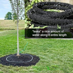 2-PACK 10 FT 1/2" Soaker Hose Slow Release Tree Watering Ring, Automatic Drip Irrigation Watering System, Tree Soaker Ring Hose Great for Deep Root Watering for Trees and Shrubs
