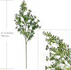 Fake Plants Artificial Plant Simulation Thorn Leaves Shrubs Tall 31 Inch, Faux Persian Flowers Plastic Boston Greenery Bushes Flexible Branches for Indoor Decor Outdoor Wedding Party Decoration 2 Pack
