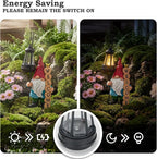 PETAFLOP Solar Garden Gnome Statue Decor with Welcome Sign, Funny Gnomes Figurine for Yard Patio Balcony Outdoor Decorations, Mother's Day Birthday Housewarming Gifts for Mom Grandma
