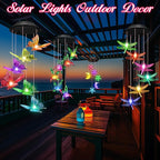Mom Grandma Nana Gifts for Mothers Day, Birthday Gardening Gifts for Women Wife Sister, Winzwon Solar Lights Outdoor Wind Chimes for Outside Garden Yard Patio Porch Decor Butterfly Decorations