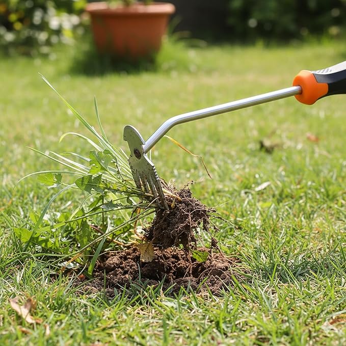Weed Puller Tool, portable garden tool, Four-Tined Weeding Tool, Uprooting Weeding Tools, Crevice Weeder, Backyard Farming Weeding ，Weeding Equipment for Outdoor Camping ，Weed Removal Tool (style2)