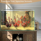 Artificial Plants – Tall Realistic Fish Tank Plants Decor with Stable Base, Safe Soft Leaves for Betta, Guppy, Shrimp & Tropical Fish, Natural Aquascape Decoration for Aquarium (3Pack-Red plants)