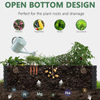 FOOWIN Raised Garden Bed with Arch Trellis for Climbing Plants,Galvanized Raised Garden Bed,Planter Boxes Outdoor for Vegetables Flowers Herb,478 Gallon Capacity Black