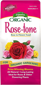 Espoma Organic Rose-Tone 4-3-2 Organic Fertilizer for All Types of Roses and Other Flowering Plants. Promotes Vigorous Green Growth and Abundant Blooms. 4 lb. Bag - Pack of 2