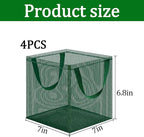 EBaokuup 4 Pcs Pond Planting Bag with Handle, Reusable 7 Inch Square Aquatic Mesh Plant Pot for Ponds, Breathable Green Water Garden Pond Plant Basket for Lotus Bog Terrestrial Plants