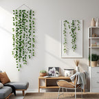 450 Feet 60 Pack Fake Greenery Hanging Garland, Artificial Ivy Leaf Plants, Vine Leaves, Flowers Foliage for Bedroom Garden Wall Decor