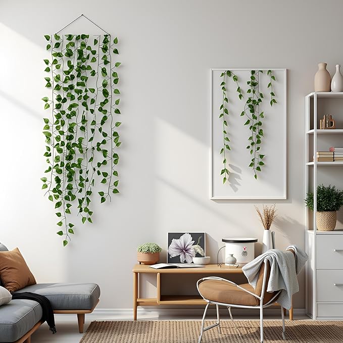 270 Feet 36 Pack Fake Greenery Hanging Garland, Artificial Ivy Leaf Plants, Vine Leaves, Flowers Foliage for Bedroom Garden Wall Decor