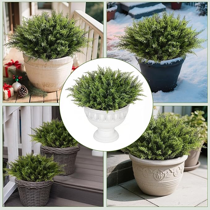 Waipfaru 36 Bundles Artificial Plants Outdoor， UV Resistant Artificial Plants，Fake Plants for Outdoor Porch Decor Lifelike Fake Bushes Greenery for Home Farmhouse Yard Decorations