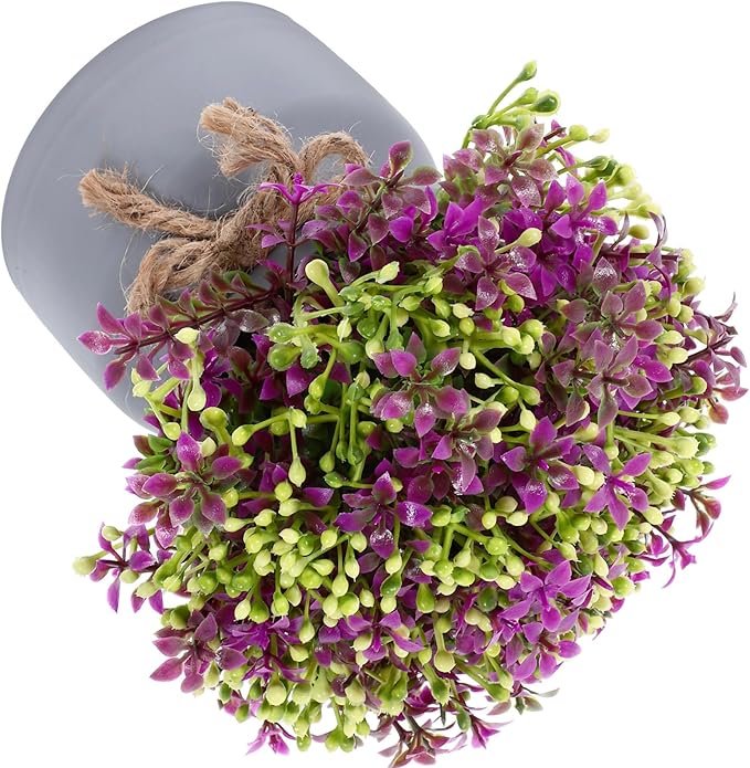 Faux Orchid Potted Plant Artificial Flower Bonsai Lotus Color Small Desktop Fake Plant Ornament Home Décor for Living Room Office