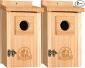 SISTERBIRD Bluebird Houses for Outside, Blue Bird Houses for Outdoors, Premium Bird House, Pack of 2 Bluebird House, Wooden Birdhouses Kits for Adults for Durable Yard Decor