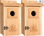 SISTERBIRD Bluebird Houses for Outside, Blue Bird Houses for Outdoors, Premium Bird House, Pack of 2 Bluebird House, Wooden Birdhouses Kits for Adults for Durable Yard Decor