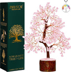 ZENFULSTONE Rose Quartz Crystal Tree of Life for Love & Healing Décor for Home and Office | Handmade Bonsai for Emotional Support & Harmony as Symbol of Piece for Loved Ones