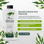 32oz Peace Lily Plant Indoor Live Fertilizer - Makes 192 Gallons of Peace Lily Fertilizer - Nutrient-Rich Liquid Plant Food for Lush Foliage, Stronger Roots, and Elegant White Blooms