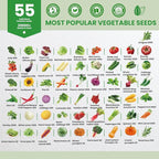 55 Vegetable Seeds Variety Pack - 39,000+ Heirloom Seeds for Planting Vegetables and Fruits, Outdoor Garden Seeds for Planting Gift for Mother, Women, Mom, Friend