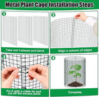 5 Pack Wire Plant Protector, 16"x12" Detachable Metal Plant Protectors Mesh, Garden Plant Protectors for Shrubs Flowers Vegetables to Keep Rabbit & Chicken Animals Out