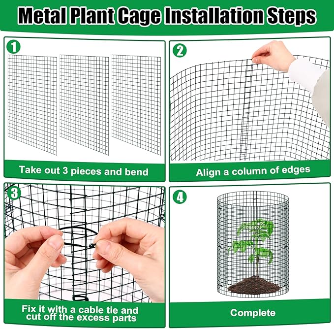 5 Pack Wire Plant Protector, 16"x12" Detachable Metal Plant Protectors Mesh, Garden Plant Protectors for Shrubs Flowers Vegetables to Keep Rabbit & Chicken Animals Out