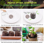 Legigo 50 PCS 30mm Coco Coir Pellets Seed Starter Pods, Compressed Seed Starting Coconut Coir Pellets Soil Plugs for Seedlings, Seeds Plant Starter Pods for Garden Planting Herbs Flowers Vegetables