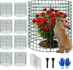 8 Pack Plant Protectors from Animals, 12''x14'' Metal Plant Cages for Outdoor Plants, Garden Plant Protector with Stakes & Zip Ties, Keep Rabbits Squirrels Out, Plant Cage for Flowers Vegetables