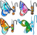 BESPORTBLE 3Pcs Butterfly Decorations for Plant Pots: Metal Stained Glass Garden Decor – Spring Outdoor Decor for Potted Plants, Aesthetic Yard & Patio Decorations Outdoor, Gift for Women
