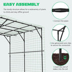 DoCred Garden Arch Trellis for Climbing Plants, 79 Inch Tall Metal Plant Support Trellis Archway for Climbing Vine Vegetable/Fruit/Flower Outdoor Yard Lawn Garden Arch Tunnel Trellis