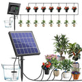 Biling Solar Powered Automatic Drip Irrigation System, 6 Modes Smart Watering Kit with 2200mAh Battery & Low Water Alarm, for 15 Potted Plants in Garden, Greenhouse, Patio
