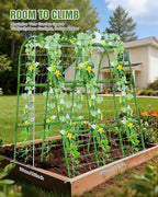 Joyhalo Cucumber Trellis for Raised Bed, U-Shape Garden Trellis for Climbing Plants Outdoor, 51 * 35 * 48in Metal Arch Vegetables Trellis, Plant Support for Vegetable Vine Pea Bean Tomato