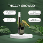 THICCLY Small GrowLid 10 Pcs (Clear) - Self Watering Clear D-Shaped Plastic Moss Pole Hydroponics Growing System Kratky Hydroponic Kit Moss Pole Monstera Plant Support Philodendron and Anthuriums