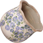 Ceramic Pots for Plants, Vintage Plant Pot with Drainage Hole, 6.11in. Planter for Indoor Plants, Crackle Glaze Finish Flower Pot, Perfect Tuscan Ceramic Planter for Gardening, Antique Blue Meadow