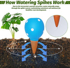 Terracotta Self Watering Spikes, 4 Pack Watering Globes for Indoor Outdoor Plants, Slow Release Plant Self Watering Planter Insert Devices for Travel, Vacation, Garden Care, Cute Small Ball Shape