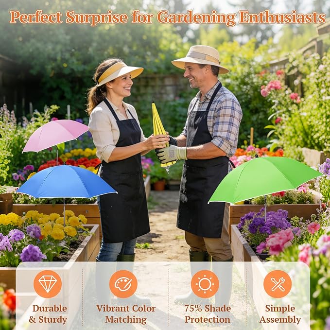 Tryly Plant Umbrellas for Outdoor Plants, Garden Umbrella Shade for Potted Plants and Garden Beds, Provide Shade to ‌Defend Plants From Blazing Sun