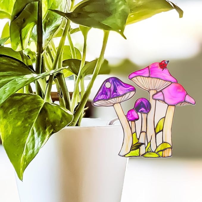 Mushroom Gifts for Women, Hanging Plant Planter for Indoor Outdoor Garden, Mothers Day Birthday Gifts for Mom Grandma from Daughter Son, Mushroom Lover Plant Pots Accessories