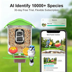 birdsnap® PAV-Bird Feeder with Camera,2K HD with 64GB Card, AI Identify Smart Bird House Cam Solar Panel,Live Stream,Motion Detection,Auto Record Video for Backyard Outdoors,Ideal Gift for Bird Lover