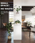 Bamworld White Plant Stand Indoor, Plant Hanger Wall Planters for Indoor Plants Window Plant Shelves Plant Holder Wall Decor, Room Decor (Patent Design)