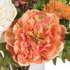 Nearly Natural Mini Artificial Peony Floral Arrangement, Faux Flowers for Table Shelf Decor, Assorted Colors
